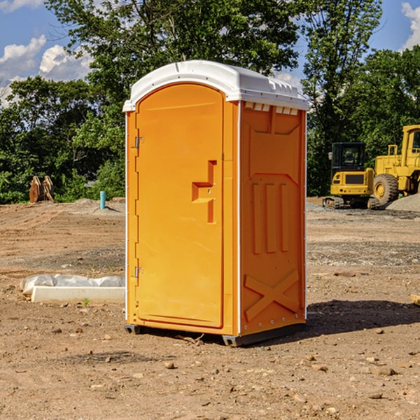 how often are the porta potties cleaned and serviced during a rental period in Knob Lick